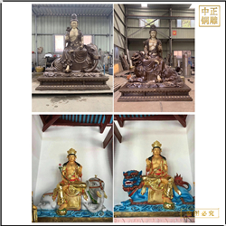 鑄銅關公 定做文殊普賢雕塑廠家
