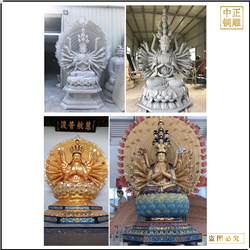 鑄銅關公 四十八臂觀音雕塑