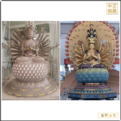 鑄銅關公 寺廟千手觀音菩薩銅雕塑