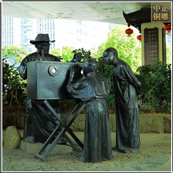 鑄銅關公 古代照相民俗雕塑