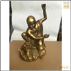 鑄銅關公 貼金十八羅漢銅雕塑鑄銅廠