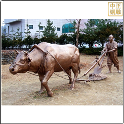 鑄銅關公 民間耕地民俗雕塑