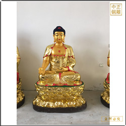 鑄銅關公 站像釋迦牟尼佛銅雕像