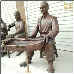 鑄銅關公 鑄銅中醫文化雕塑