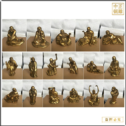 鑄銅關公 坐相站相十八羅漢雕塑