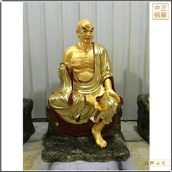 鑄銅關公 廠家供應十八羅漢佛像批發(fā)