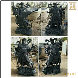 鑄銅關公 寺廟純銅四大天王佛像定做