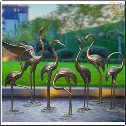 鑄銅關公 戶外仙鶴景觀雕塑