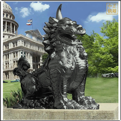 鑄銅關公 室外園林銅獬豸動物雕塑