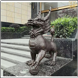 鑄銅關公 大型景觀麒麟動物雕塑擺件