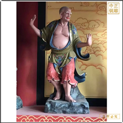 鑄銅關(guān)公 定做貼金十八羅漢銅佛像坐像