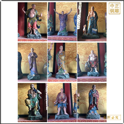 鑄銅關(guān)公 批發(fā)純銅十八羅漢佛像