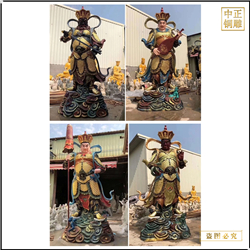 鑄銅關(guān)公 寺廟鑄銅四大天王佛像鑄造