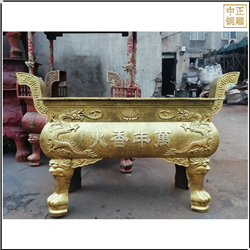 鑄銅關(guān)公 兩米銅香爐定制