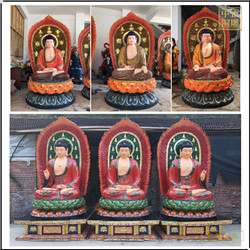 鑄銅關公 彩繪釋迦牟尼佛銅像佛