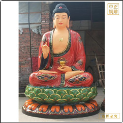 鑄銅關公 彩繪釋迦牟尼佛銅佛像制作