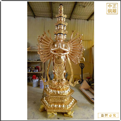 鑄造千手觀音銅雕佛像 鑄造千手觀音銅雕佛像