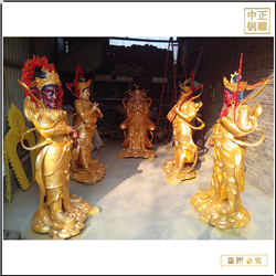 鑄銅關(guān)公 大型純銅四大天王佛像雕塑