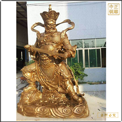 鑄銅關公 彩繪四大天王銅佛像雕塑
