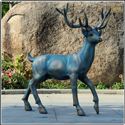 鑄銅關公 做舊銅鹿雕塑