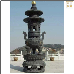 鑄銅關公 寺院室外純銅香爐