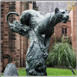 鑄銅關(guān)公 豹子動物雕塑鑄造廠