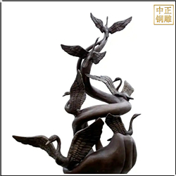 鑄銅關公 大型室外景觀銅天鵝雕塑