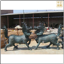 鑄銅關公 園林景觀銅麒麟