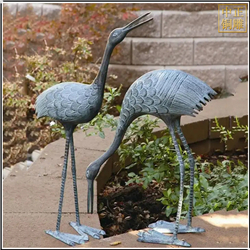 鑄銅關公 60公分高仙鶴銅雕塑