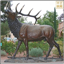 鑄銅關(guān)公 大型銅鹿鑄銅雕塑