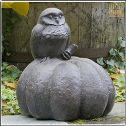 鑄銅關公 室外貓頭鷹銅雕塑