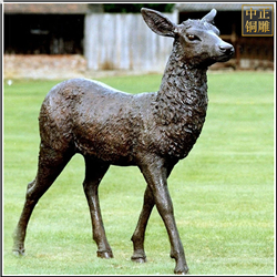 鑄銅關公 小鹿銅雕塑鑄造廠家