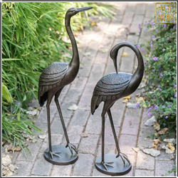 鑄銅關公 小型銅仙鶴家居擺件