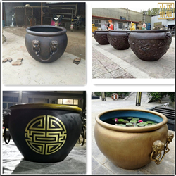 鑄銅關(guān)公 大型景觀銅缸雕塑制作