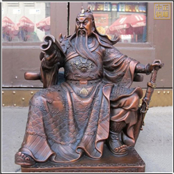 鑄銅關公 純銅夜讀春秋關公擺件