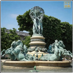 鑄銅關公 園林景觀噴泉雕塑