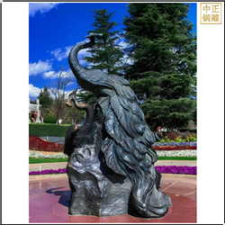 鑄銅關公 廣場孔雀銅雕塑