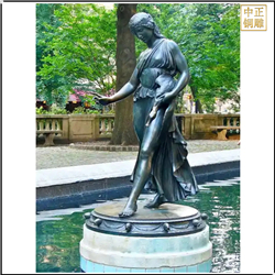 鑄銅關公 園林美女噴泉雕塑