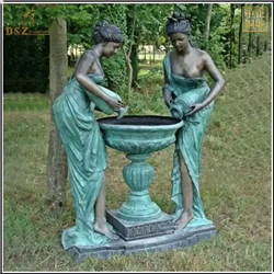 鑄銅關公 西方少女景觀銅雕塑