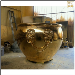 鑄銅關公 鎏金大銅缸制作廠家