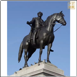 鑄銅關公 大型騎馬景觀人物雕塑